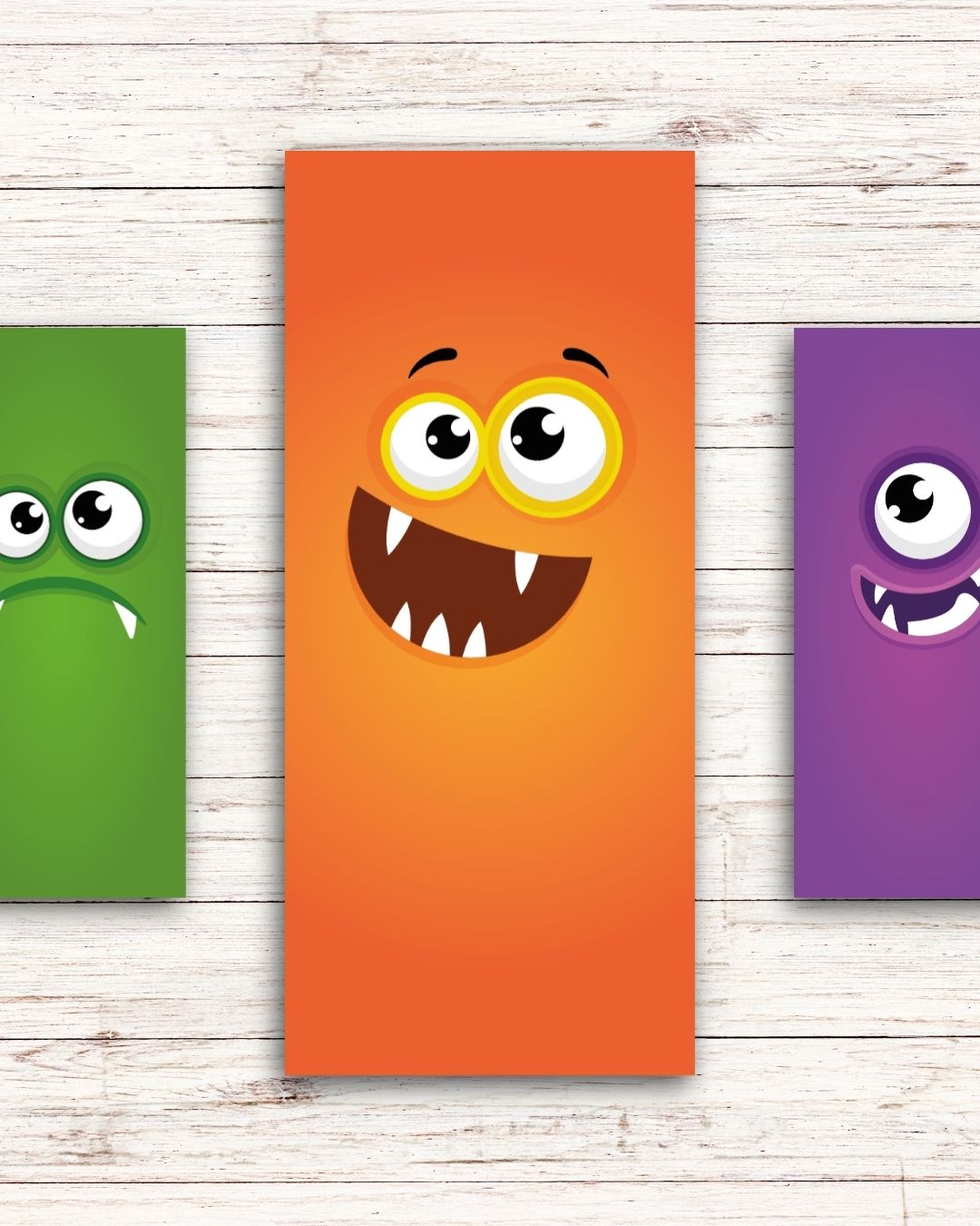 Divertidos Monstruos - 6 Separadores de Libros