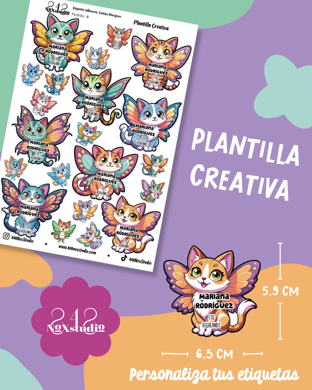 40KITE- Gatitos Mariposas