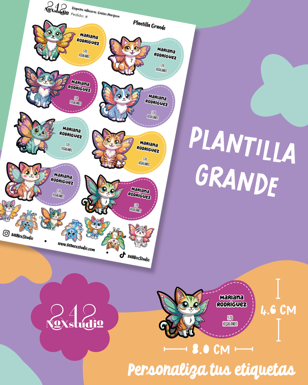 40KITE- Gatitos Mariposas