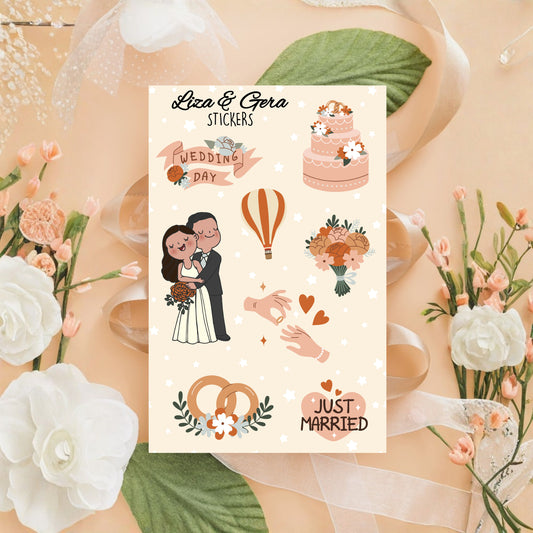Plantilla de Stickers para Bodas