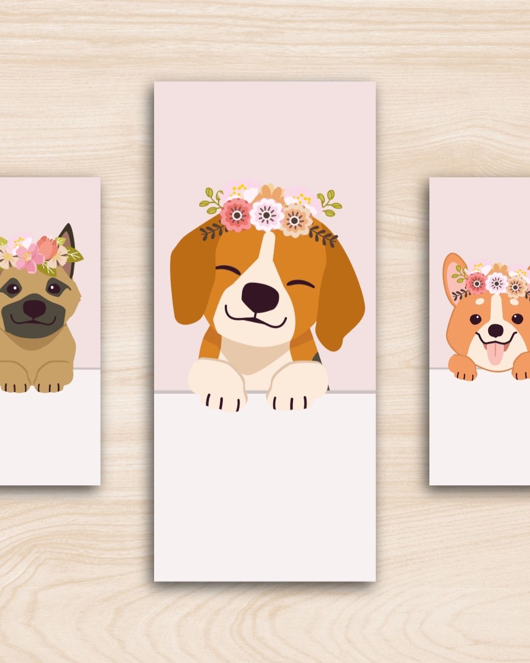 Tiernos Perritos - 6 Separadores de Libros