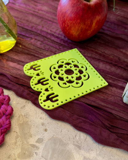 Kit 6 Posavasos estilo Papel Picado Día de Muertos