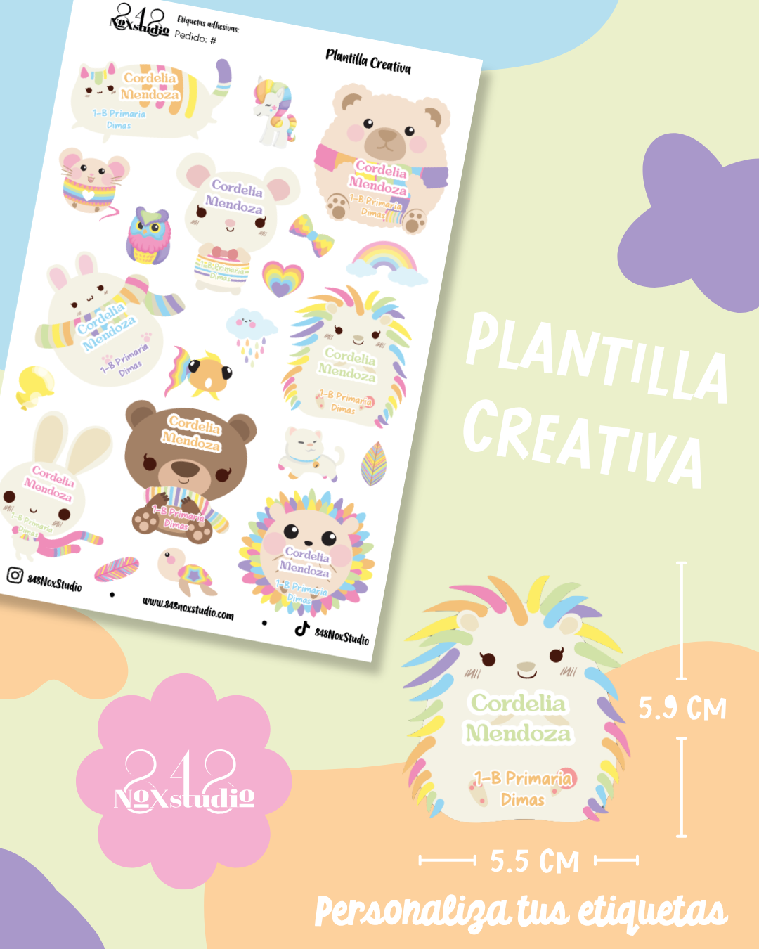 38KITE- Animales Arcoiris