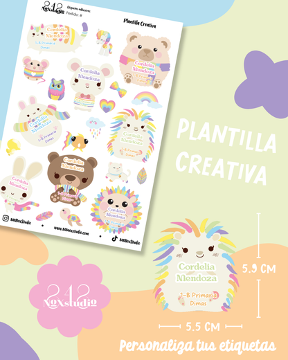 38KITE- Animales Arcoiris