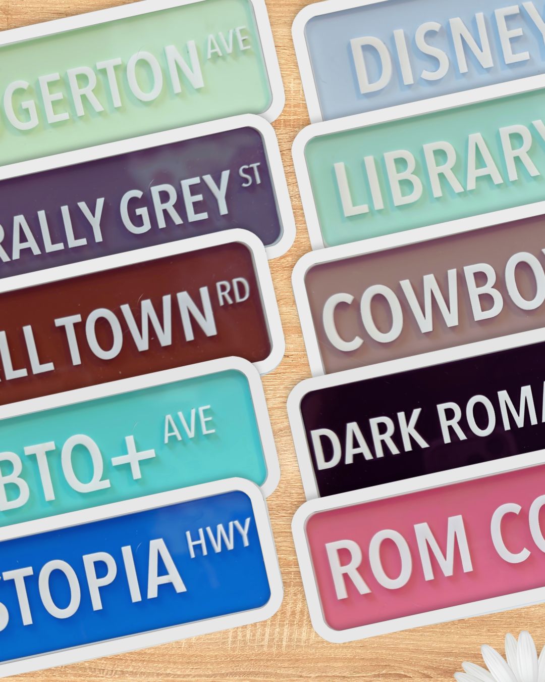 Pack de 10 Letreros de Biblioteca