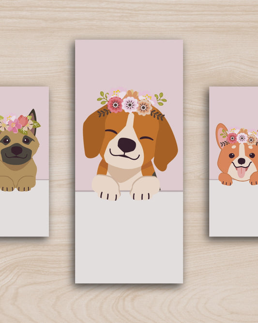 Tiernos Perritos - 6 Separadores de Libros